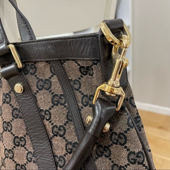 Gucci Brown GG Canvas Convertible Abbey Hobo Bag - Picture 2 of 16